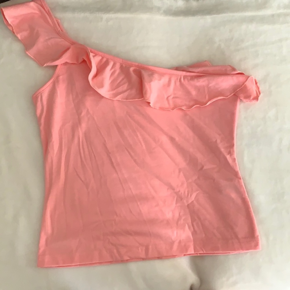 Off one shoulder top.